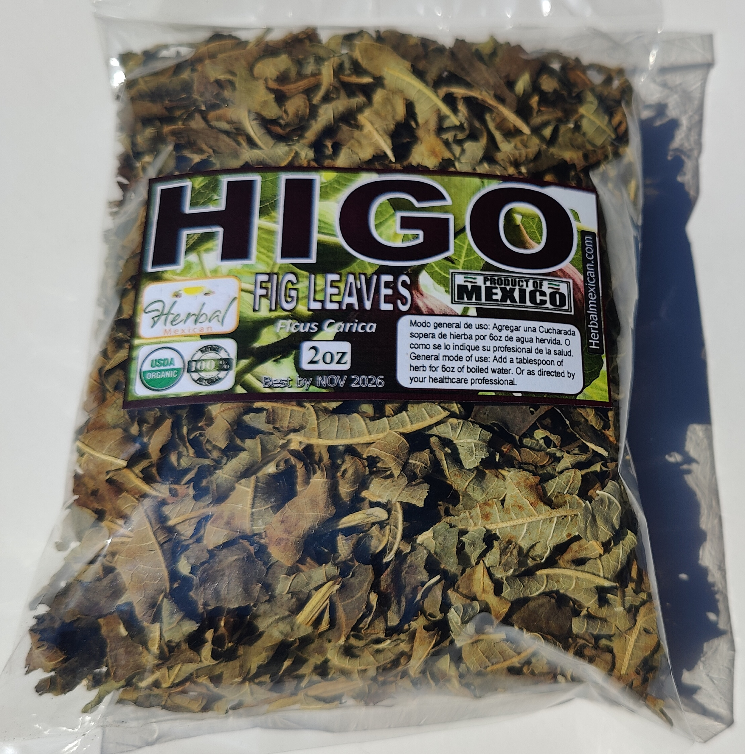 Hojas de Higo 4oz Natural Tea Fig Leaves Hojas de Higo 4oz Natural Tea Fig Leaves