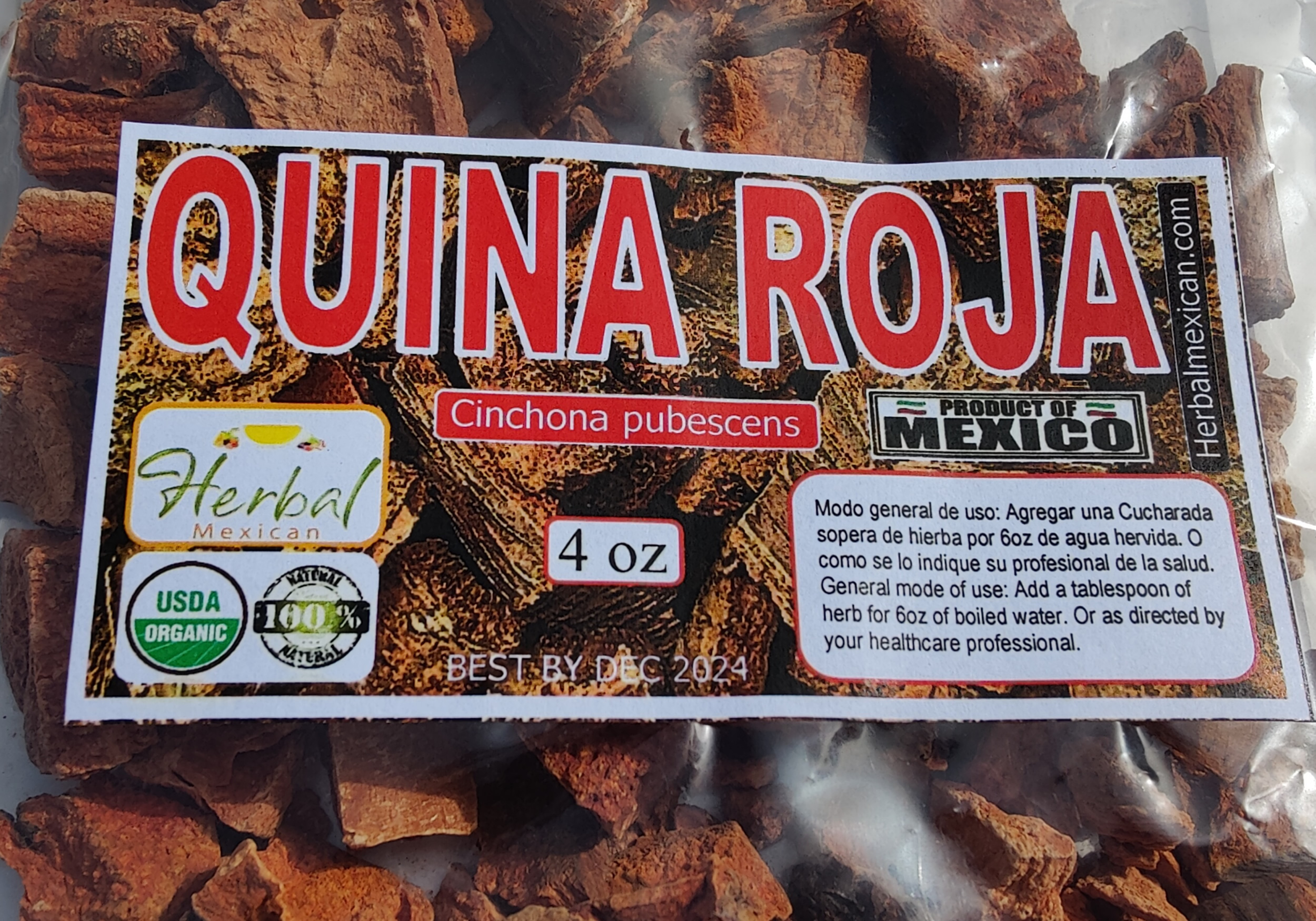 Red Peruvian Quinine Bark : Quina Roja Cinchona Peruviano 