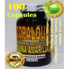 Copalquin Capsules Copalchi Hintonia latiflora Quina amarilla Yellow cinchona 800mg